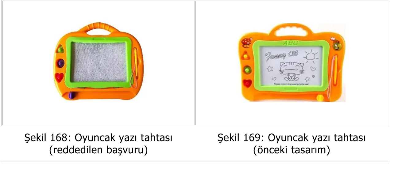 Oyuncak yazı tahtası tasarım karşılaştırması - beş unsurun örtüşmesi
