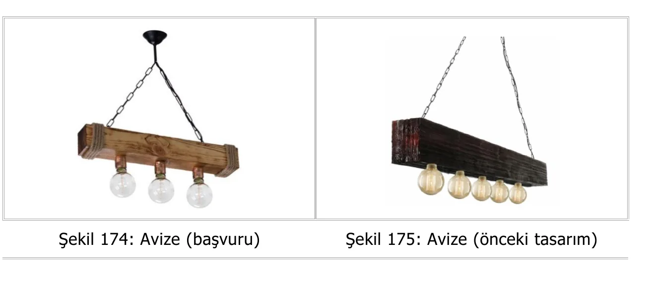 Avize tasarım karşılaştırması - jut halat ve görünür ampul duyu